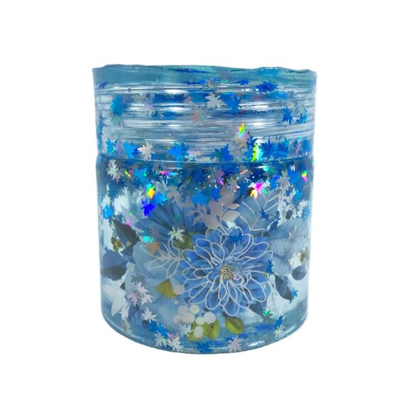 Resin Tray Set Blue Flowers Rolling Tray Jar with Lid Ashtray - Picture 2 of 6